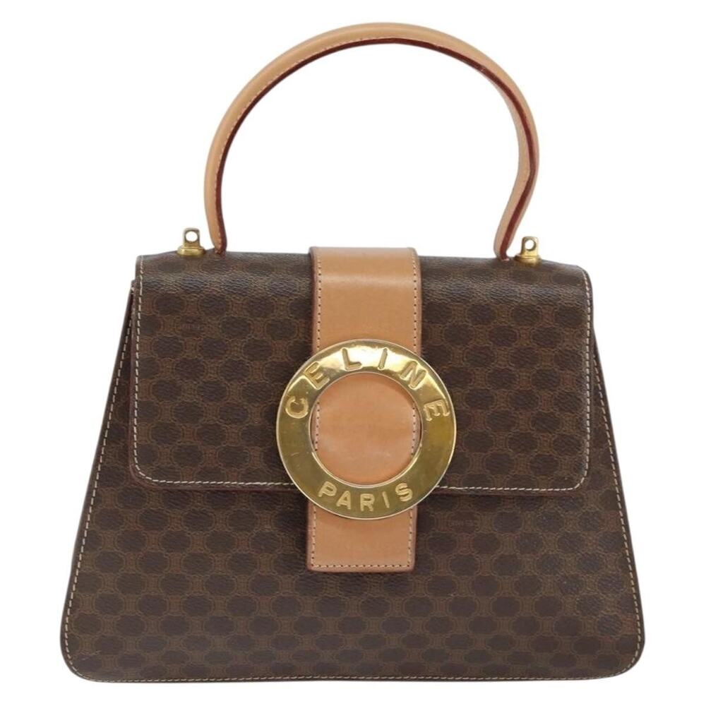 Celine Circle Macadam Handbag Brown